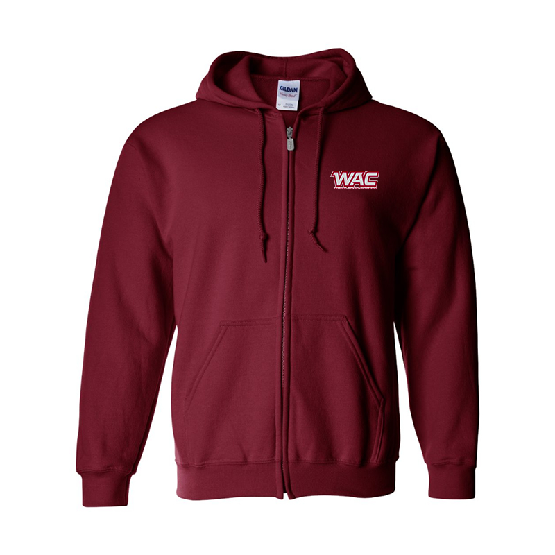Men's Western Athletic Conference Gildan  Heavy Blend Full Zip Hooded Sweatshirt